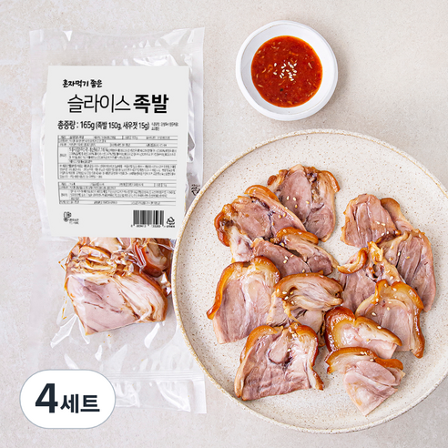 자연에찬 족발 슬라이스 150g + 새우젓 15g 세트, 165g, 4세트
