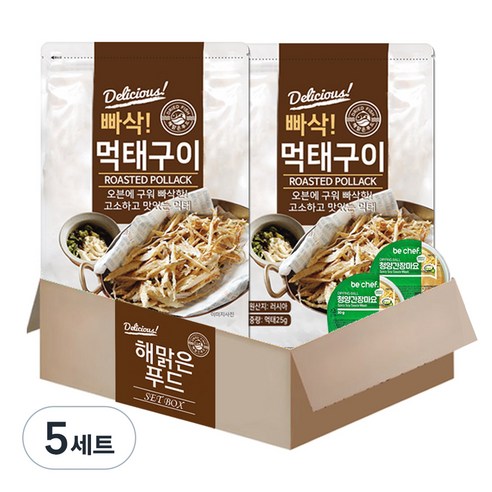 해맑은푸드 빠삭 먹태구이 25g + 청양간장마요 소스 30g 세트, 55g, 10개