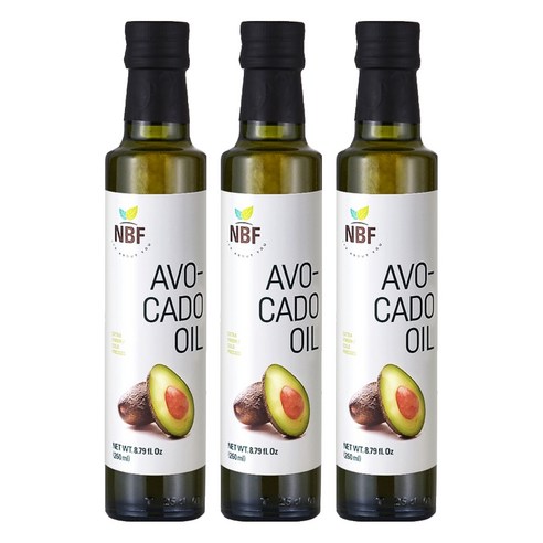네츄라바이오푸즈 엑스트라버진 아보카도 오일, 260ml, 3개