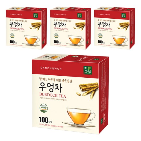 다농원 우엉차 티백, 1g, 100개입, 4개