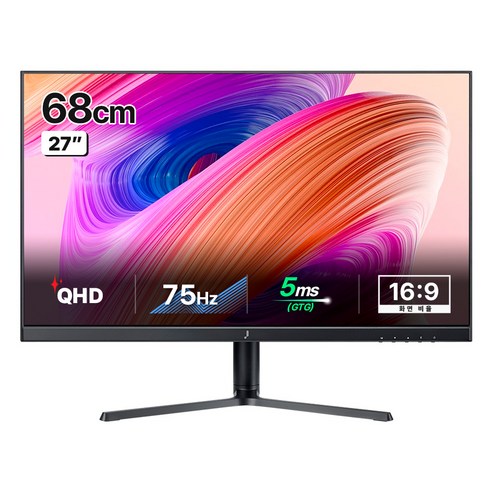 주연테크 QHD 75Hz LED PC 컴퓨터 모니터, 68cm, V27Q-M(일반) 27인치모니터 Best Top5