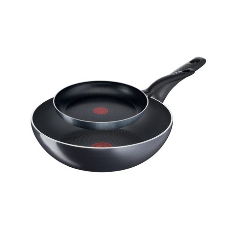 테팔 티타늄 익스피리언스 후라이팬 2종세트, 그레이, 프라이팬 20cm + 볶음팬 28cm, 1세트