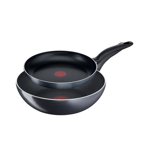 테팔 티타늄 익스피리언스 후라이팬 2종세트, 그레이, 프라이팬 24cm + 볶음팬 28cm, 1개