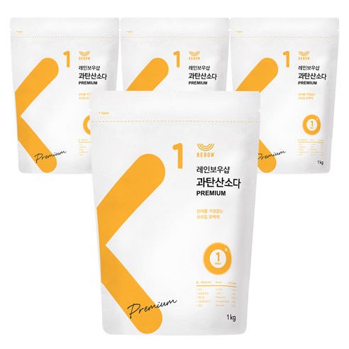 레인보우샵 과탄산소다 프리미엄, 1kg, 4개