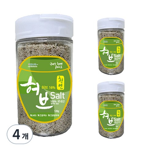더프레시 천연 허브 16% 솔트 레저용, 120g, 4개