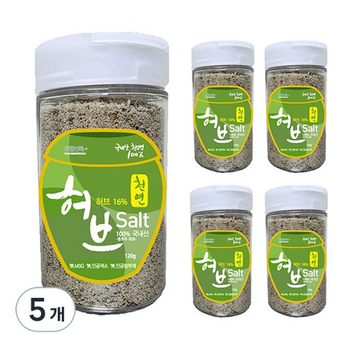 더프레시 천연 허브 16% 솔트 레저용, 120g, 5개