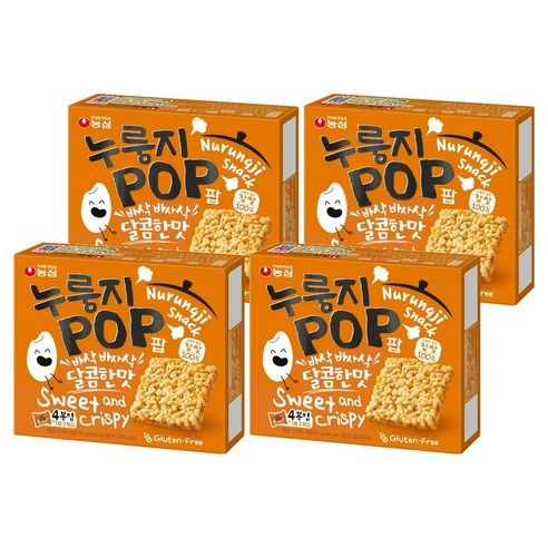 농심 누룽지팝, 142g, 4개