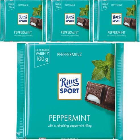 리터스포트 페퍼민트 초콜릿, 4개, 100g