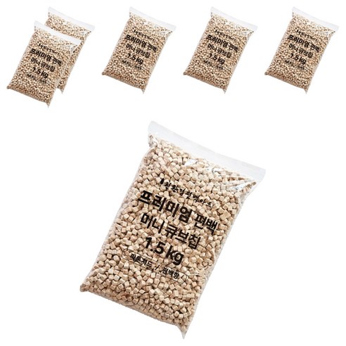 편백아트 프리미엄 편백 미니 큐브칩 혼합색상, 1.5kg, 6개