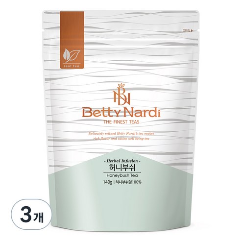 베티나르디 허니부쉬 차 리필, 140g, 1개입, 3개