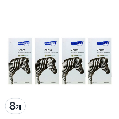 유니더스 얼룩말 콘돔, 10개입, 8개