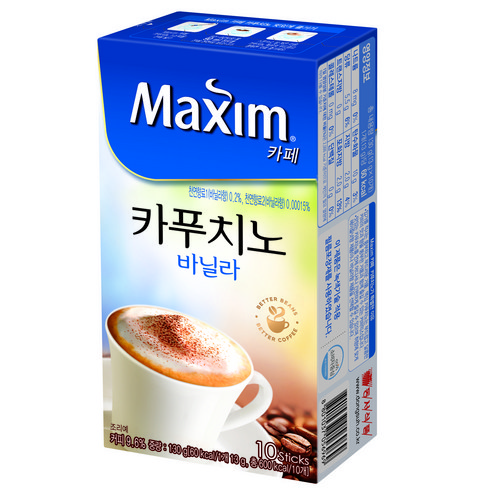 맥심 카페 카푸치노 바닐라향 130g, 10개입, 1개