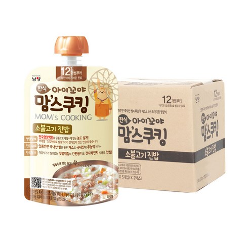 아이꼬야 맘스쿠킹 이유식 100g 12개월부터, 소불고기 진밥, 10개