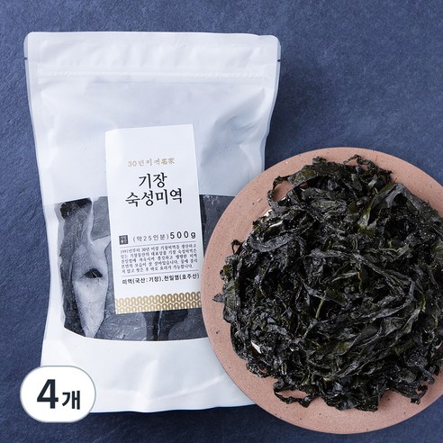 30년 미역명가 기장 숙성미역, 500g, 4개