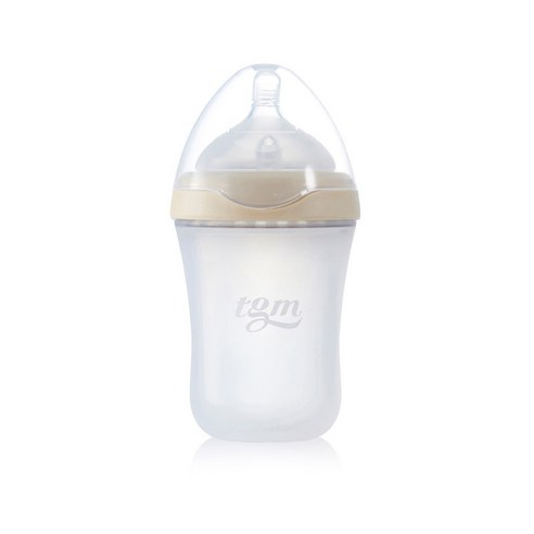 티지엠 실리콘 유꼭지젖병 260ml 오트밀 젖꼭지 포함, 2단계(4~6개월)