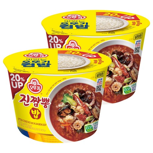 오뚜기 컵밥 진짬뽕밥, 217.5g, 2개