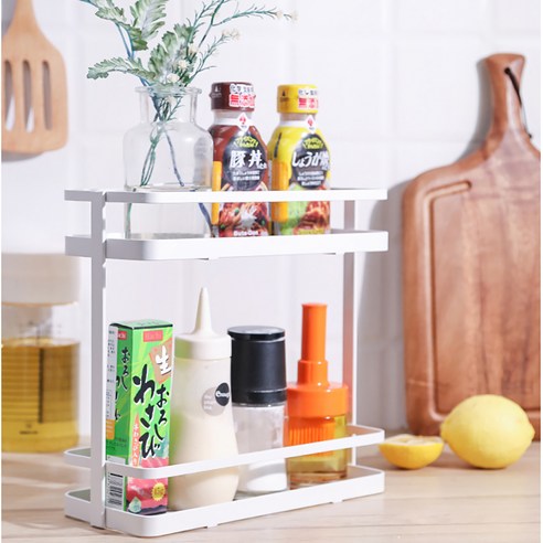 주방 정돈을 위한 벨로비 양념통 2단 랙