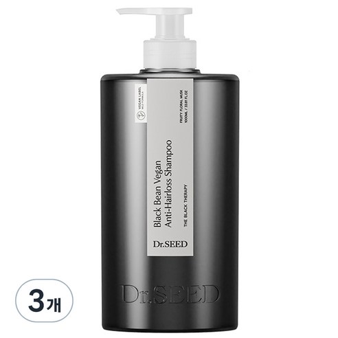 닥터시드 블랙빈 비건 탈모 샴푸, 1000ml, 3개