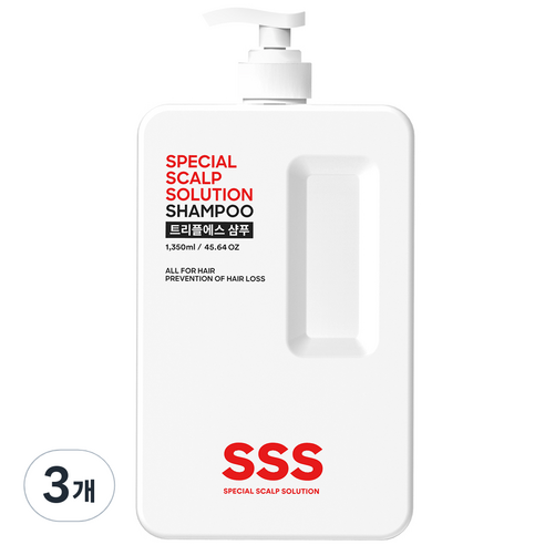 트리플에스 약산성 탈모샴푸, 1350ml, 3개