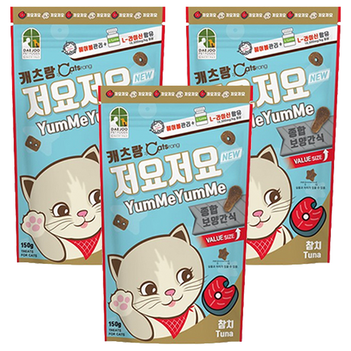 캐츠랑 고양이 저요저요 보양간식, 참치, 150g, 3개