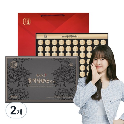 한삼인 활력침향단 골드 60환 + 쇼핑백, 225g, 2개 세트 건강분말/건강환 한삼인 활력침향단 골드 60환 + 쇼핑백, 225g, 2개 세트 건강분말/건강환