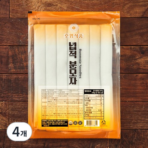 호영식품 넙적 분모자, 300g, 4개