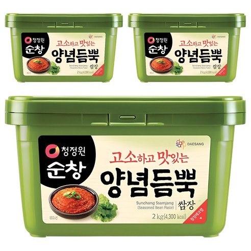 청정원순창 양념듬뿍 쌈장, 2kg, 3개