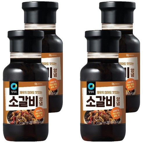 청정원 소갈비 양념, 280g, 4개