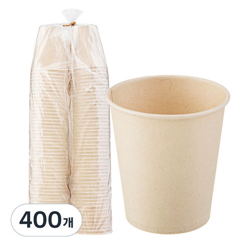 탐사 사탕수수 종이컵 190ml, 400개, 1개입