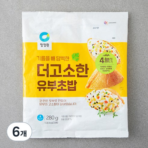 청정원 더 고소한 유부초밥, 280g, 6개