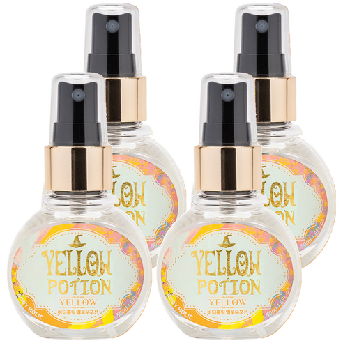 바디홀릭 옐로우포션 바디미스트 라즈베리향, 50ml, 4개