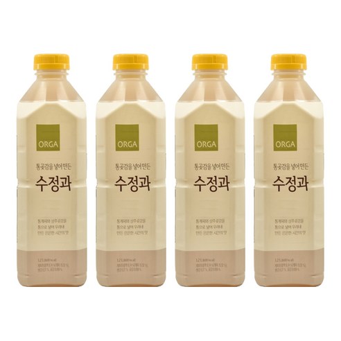 올가홀푸드 통곶감을 넣어 만든 수정과, 4개, 1.2L