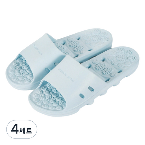 언헤브 패션 지압 슬리퍼 250, 02 스카이블루, 4세트