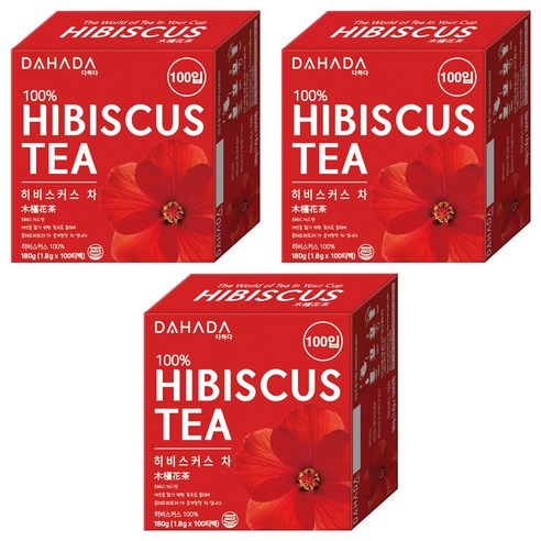 다하다 히비스커스 티백, 1.8g, 100개입, 3개