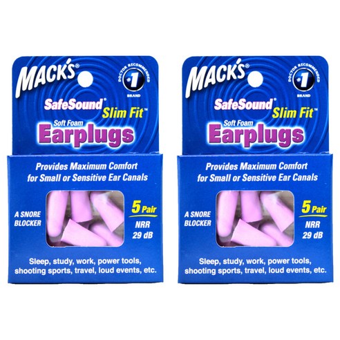 Macks 소프트폼 이어플러그 슬림핏, 2개, 5쌍