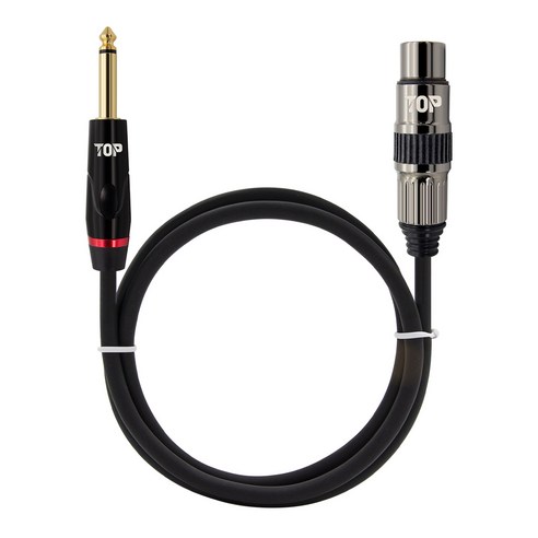 HDTOP 국산 5.5 모노 to XLR 암 변환 마이크 케이블, HT-TP288-0.5M, 혼합색상
