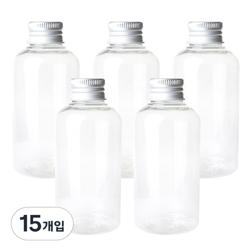 병도매닷컴 DT120 투명 음료용기 알루미늄 실버캡, 120ml, 15개