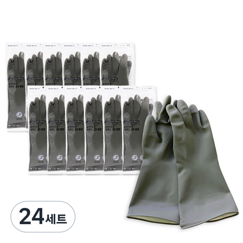 글러브센스 라텍스 장갑 노르딕그레이 M, 중(M), 24세트
