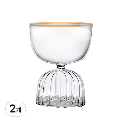 러블리 와인잔 보르도 골드라인, 2개, 300ml