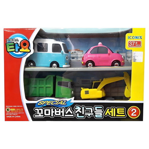 타요 스페셜 꼬마 버스 친구들 2 완구세트, 혼합색상, 1개