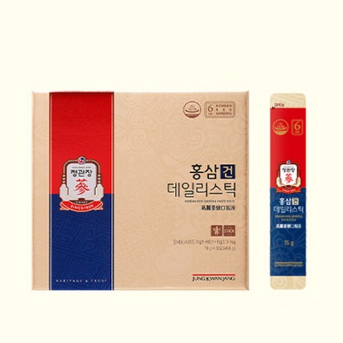 편리하고 효과적인 정관장 홍삼건 데일리스틱으로 건강 증진하세요.