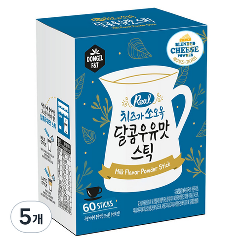 동일에프앤티 치즈가 쏘오옥 달콤우유맛 스틱, 20g, 60개입, 5개