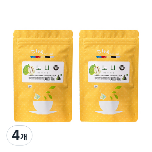 다예 삼각티백 노니차, 1.5g, 20개입, 4개