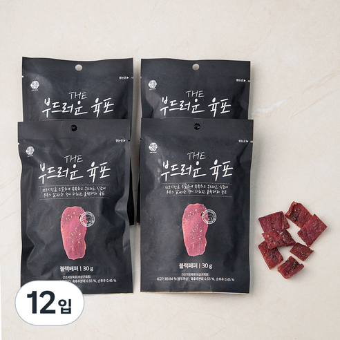 THE 부드러운 육포 블랙페퍼 30g, 12입