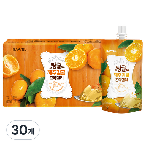 로엘 팅글 곤약젤리 제주감귤맛, 130g, 30개