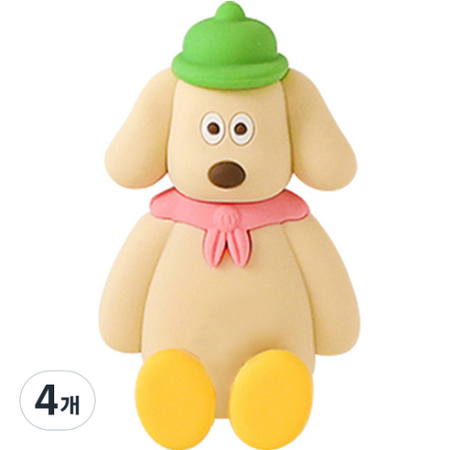 모나구스타 로마네 실리콘 칫솔걸이, 4개, 크림