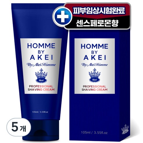 아케이 옴므 프로페셔널 면도크림, 105ml, 5개