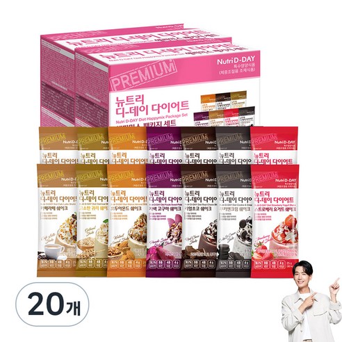 뉴트리디데이 다이어트 쉐이크 해피믹스, 350g, 20개