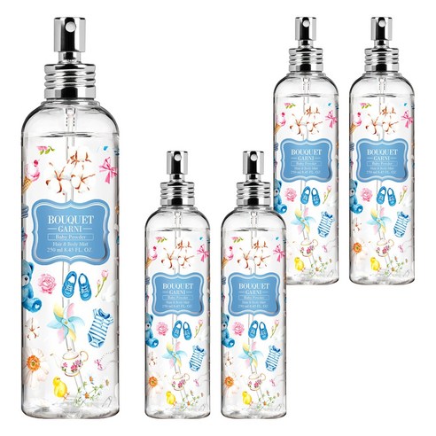 부케가르니 헤어 앤 바디미스트 베이비파우더, 250ml, 5개