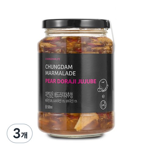 청담라이프 프리미엄 배 도라지 대추청, 500ml, 1개입, 3개